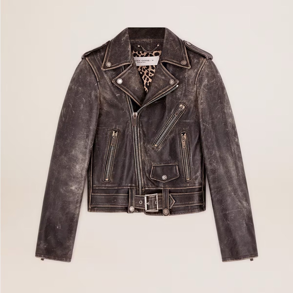 Golden Goose Distressed Leather Jacket 🖤